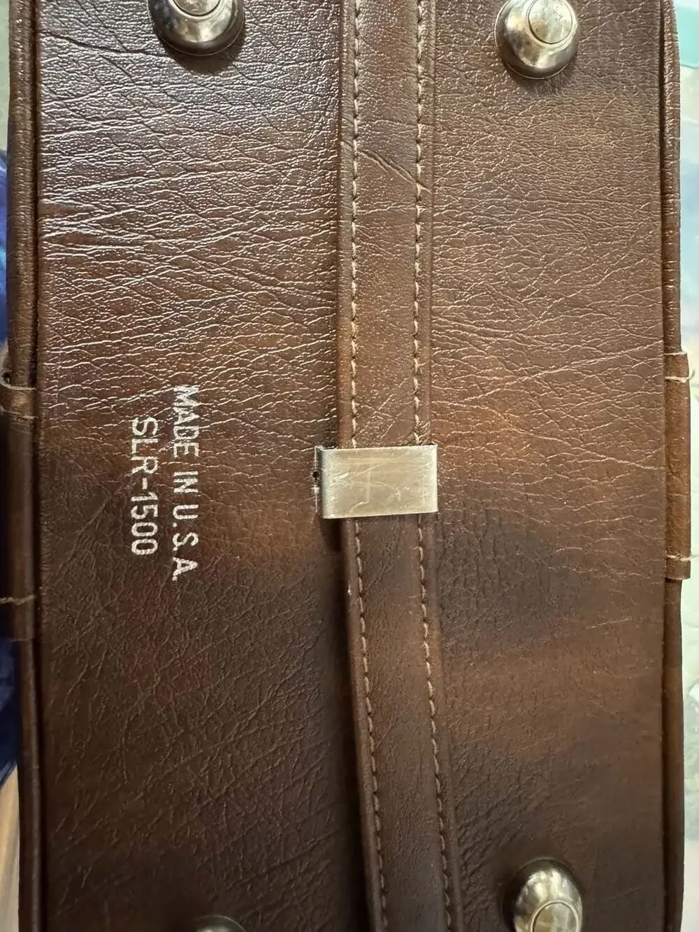 Vintage Brown Faux Leather Hard Case Camera Bag with Shoulder Strap